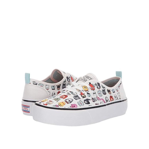 Skechers Shoes - Skechers Bobs Marley Brat Pack Sneakers White Dog